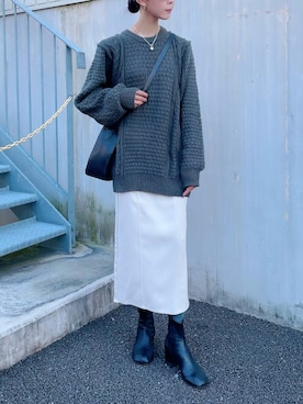 「IL BISONTE（イルビゾンテ）のアイテム」を使った、YURIさん（骨格ナチュラル・レディース・166cm）の秋コーディネート