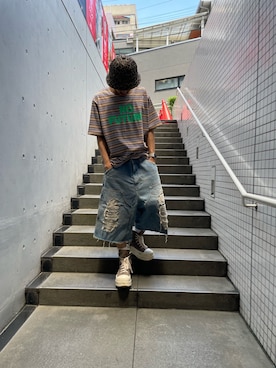 「WHITELAND（ホワイトランド）のアイテム（パンツ）」を使った、keita0910さん（メンズ・172cm）の夏コーディネート