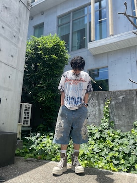 「DANKE SCHON（ダンケシェーン）のアイテム（トップス）」を使った、keita0910さん（メンズ・172cm）の夏コーディネート