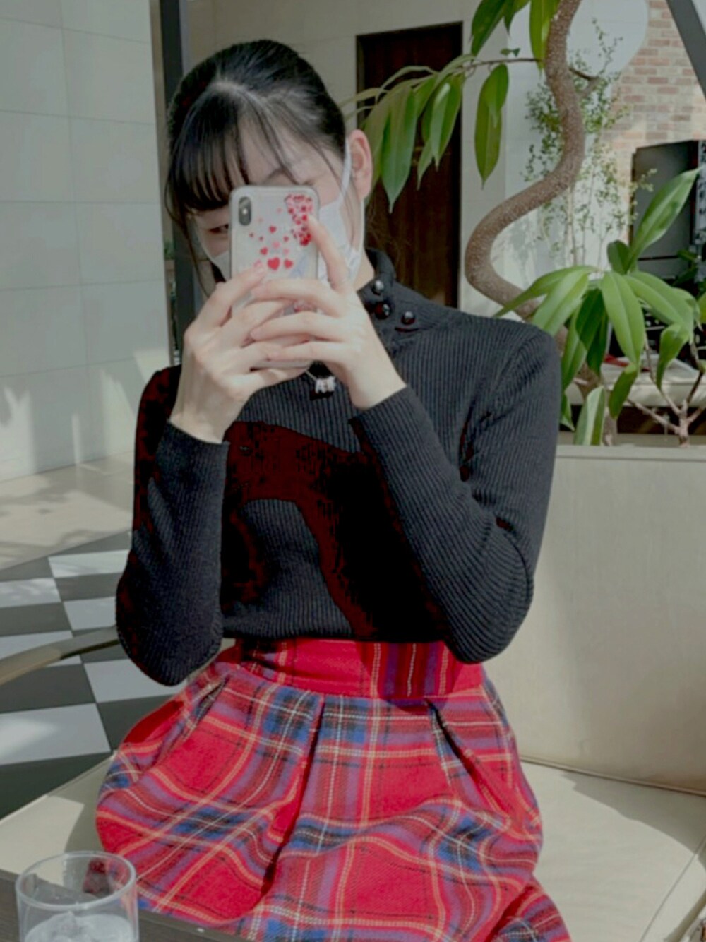 しゅしゅ【美品】トゥービーバイアニエスベー  タータンチェックワイド To b. by agnes b.（トゥービーバイアニエスベー）の「WT15