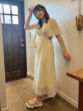 「シアーワンピース」｜「アイテム（その他）」を使った、すちゃさん（レディース・160cm）の夏コーディネート