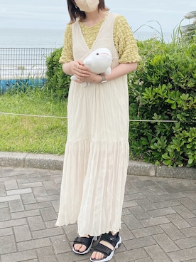 「シアーワンピース」｜「アイテム（その他）」を使った、すちゃさん（レディース・160cm）の夏コーディネート