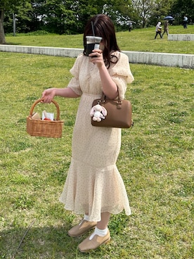 「フレンチガーリー」｜「アイテム（その他）」を使った、すちゃさん（レディース・160cm）の春コーディネート