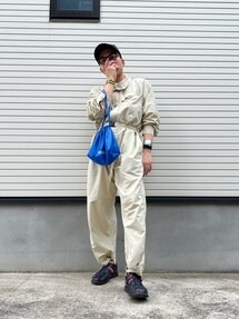 ADAM ET ROPE' リサイクルナイロンジャンプスーツ share closet】サステナブル リサイクルナイロンジャンプスーツ