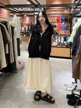 「LOWRYS FARM（ローリーズファーム）のステンレスフープチョーカー 127295（チョーカー）」を使った、ぐっちさん（レディース・166cm・30代）の夏コーディネート