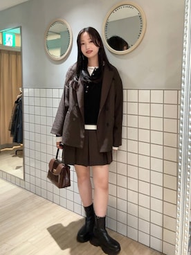 「ミニスカート」｜ぐっちさん（レディース・166cm・30代）の秋コーディネート