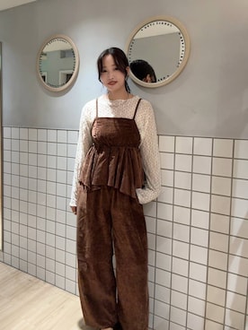 「アイテム（オールインワン・サロペット）」を使った、ぐっちさん（レディース・166cm・30代）の秋コーディネート