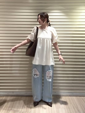 「アイテム（トートバッグ）」を使った、ぐっちさん（レディース・166cm・30代）の夏コーディネート
