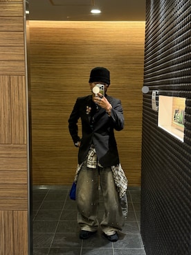 「アイテム（テーラードジャケット）」を使った、しょーきさん（メンズ・167cm・10代）の秋コーディネート