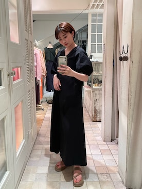 「アパレルスタッフ」｜「アイテム（サンダル）」を使った、yamaguchi mayuさん（レディース・160cm）の春コーディネート