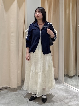 「w closet（ダブルクローゼット）のアイテム（ジャケット/アウター）」を使った、Motohashi Kayokoさん（レディース・162cm）の春コーディネート