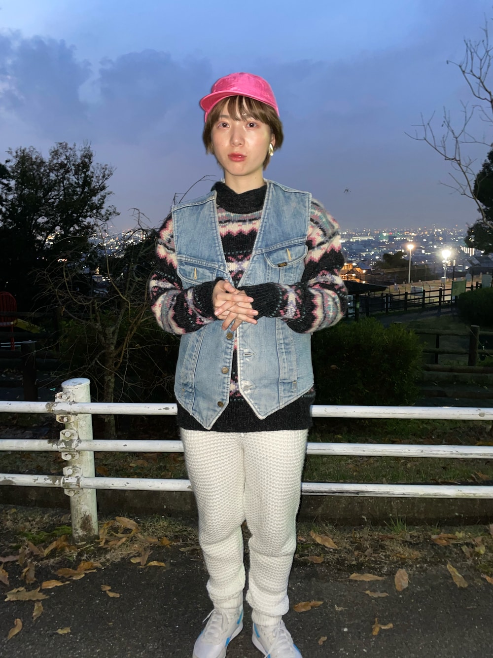 「古着MIX、vintage、used」｜「Leeのアイテム（ジャケット/アウター、ブルー系）」を使った、空さん（レディース・157cm）の秋コーディネートの1枚目の写真