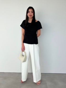 「urs」｜「アイテム（パンツ）」を使った、ur'sさん（レディース・168cm）の春コーディネート