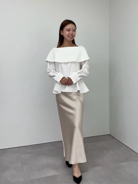 「UR'S（ユアーズ）のアイテム（スカート）」を使った、ur'sさん（レディース・155cm）の秋コーディネート