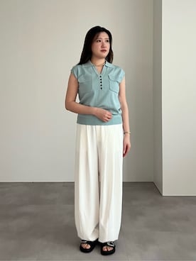 「UR'S（ユアーズ）のアイテム（パンツ）」を使った、ur'sさん（レディース・155cm）の春コーディネート