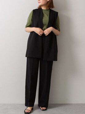 「UR'S（ユアーズ）のアイテム（ベスト）」を使った、ur'sさん（レディース・160cm）の夏コーディネート