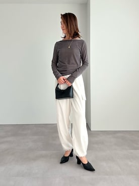 「UR'S（ユアーズ）のアイテム（Tシャツ/カットソー）」を使った、ur'sさん（レディース・169cm）の秋コーディネート
