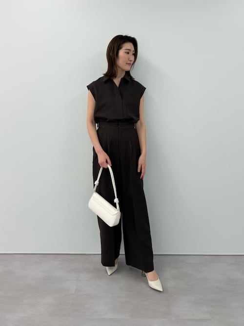 美品♪イエナ リネンノースリーブスキッパーシャツ ゆったり 麻 フレンチスリーブ IENA - 美品♪イエナ リネンノースリーブスキッパーシャツ