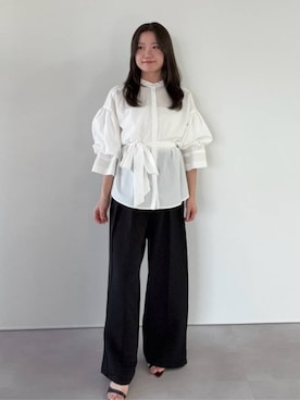 「UR'S（ユアーズ）のアイテム（パンツ）」を使った、ur'sさん（レディース・155cm）の春コーディネート