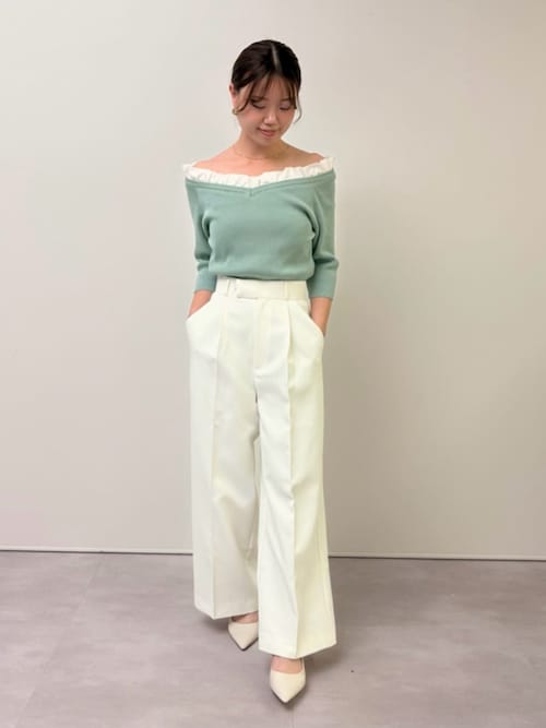 セール】美シルエットワンタックワイドパンツ（その他パンツ）｜ur's