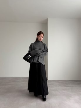 「UR'S（ユアーズ）のアイテム（スカート）」を使った、ur'sさん（レディース・155cm）の秋コーディネート