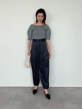 「urs」｜「アイテム（パンツ）」を使った、ur'sさん（レディース・169cm）の春コーディネート
