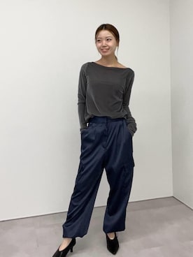 「UR'S（ユアーズ）のアイテム（Tシャツ/カットソー）」を使った、ur'sさん（レディース・155cm）の秋コーディネート
