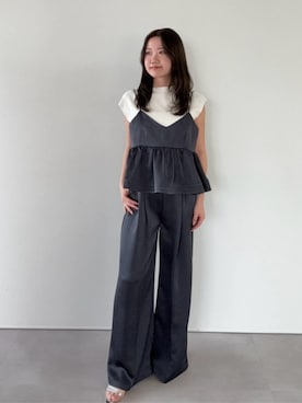 「UR'S（ユアーズ）のアイテム（パンツ）」を使った、ur'sさん（レディース・155cm）の春コーディネート