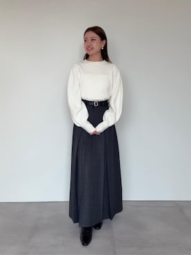 「UR'S（ユアーズ）のアイテム（スカート）」を使った、ur'sさん（レディース・155cm）の秋コーディネート