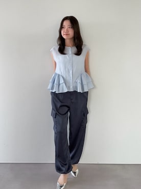 「UR'S（ユアーズ）のアイテム（パンツ）」を使った、ur'sさん（レディース・155cm）の春コーディネート