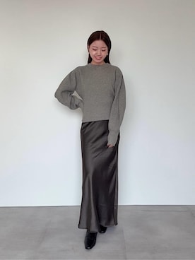 「UR'S（ユアーズ）のアイテム（スカート）」を使った、ur'sさん（レディース・155cm）の秋コーディネート