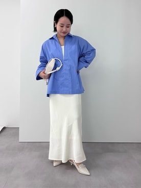 「アイテム（ローファー、ホワイト系）」を使った、ur'sさん（レディース・153cm）の春コーディネート