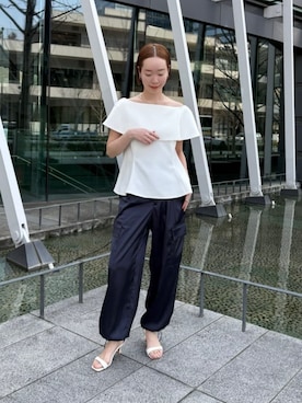 「urs」｜「アイテム（パンツ）」を使った、ur'sさん（レディース・162cm）の春コーディネート