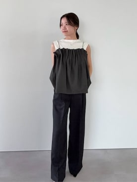 「UR'S（ユアーズ）のアイテム（パンツ）」を使った、ur'sさん（レディース・155cm）の春コーディネート