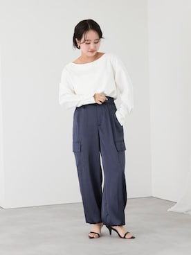 「urs」｜「アイテム（パンツ）」を使った、ur'sさん（レディース・153cm）の春コーディネート