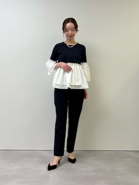 「UR'S（ユアーズ）のアイテム（パンツ）」を使った、ur'sさん（レディース・162cm）の冬コーディネート