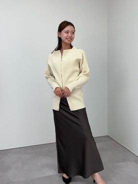 「UR'S（ユアーズ）のアイテム（スカート）」を使った、ur'sさん（レディース・155cm）の秋コーディネート