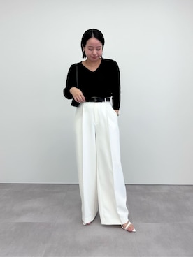 「urs」｜「アイテム（パンツ）」を使った、ur'sさん（レディース・153cm）の春コーディネート
