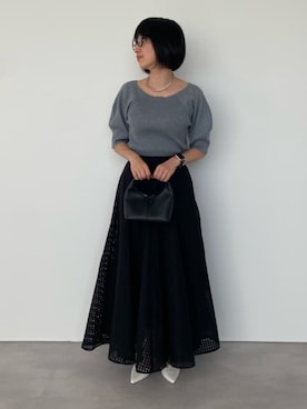 「urs」｜「アイテム（スカート）」を使った、ur'sさん（レディース・157cm）の春コーディネート