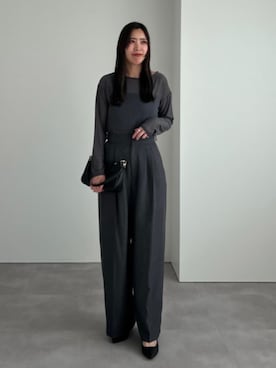 「シアー素材」｜ur'sさん（レディース・168cm）の夏コーディネート
