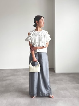 「UR'S（ユアーズ）のアイテム（パンツ）」を使った、ur'sさん（レディース・154cm）の春コーディネート