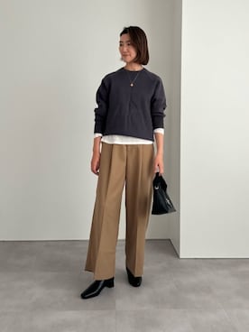 「アイテム（パンツ、イエロー系）」を使った、ur'sさん（レディース・169cm）の秋コーディネート