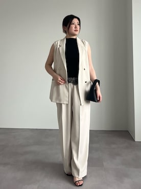 「UR'S（ユアーズ）のアイテム（パンツ）」を使った、ur'sさん（レディース・155cm）の春コーディネート