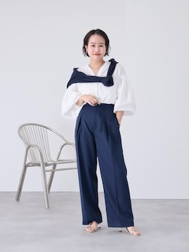 「urs」｜「アイテム（パンツ）」を使った、ur'sさん（レディース・153cm）の春コーディネート