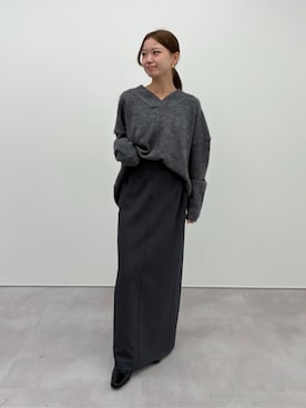 「UR'S（ユアーズ）のアイテム（スカート）」を使った、ur'sさん（レディース・155cm）の秋コーディネート