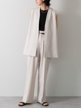 「UR'S（ユアーズ）のアイテム（ベスト）」を使った、ur'sさん（レディース・163cm）の夏コーディネート