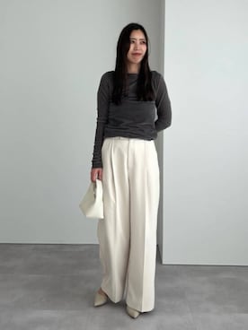 「UR'S（ユアーズ）のアイテム（Tシャツ/カットソー）」を使った、ur'sさん（レディース・168cm）の秋コーディネート