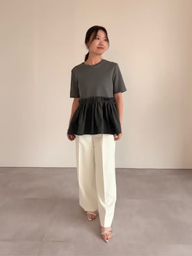 「UR'S（ユアーズ）のアイテム（パンツ）」を使った、ur'sさん（レディース・155cm）の春コーディネート