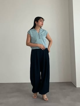 「UR'S（ユアーズ）のアイテム（パンツ）」を使った、ur'sさん（レディース・158cm）の春コーディネート