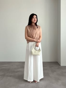 「UR'S（ユアーズ）のアイテム（パンツ）」を使った、ur'sさん（レディース・155cm）の春コーディネート